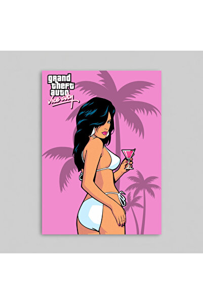 Orendart Gta Vice City Game tommy vercetti Çerçevesiz tasarım Oyun posteri