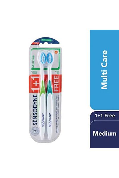 Sensodyne MULTICARE TOOTHBRUSH MEDIUM 1+1