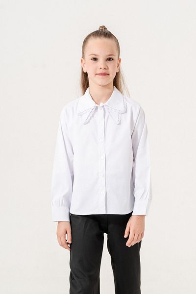 GİYİCEM TEKSTİL Girl's Collar Lace Shirt 6403