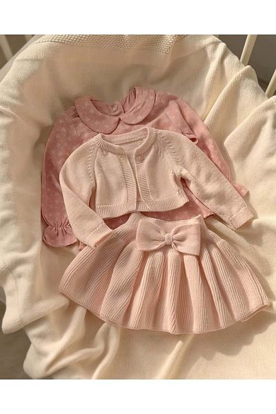 Nipperland 100% Cotton Baby Girl Rosa Set