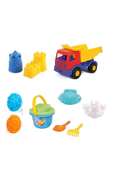 ileri grup Toy Truck Bucket - Sieve Shovel - Rake - Sand Molds