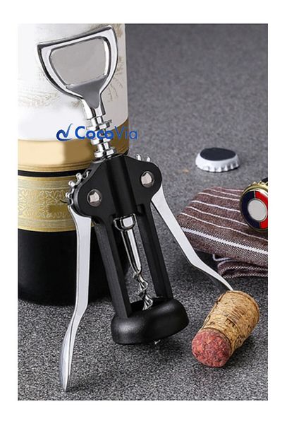 CocoVia Professional Steel Corkscrew - Wine and Soda Pop Opener Corkscrew