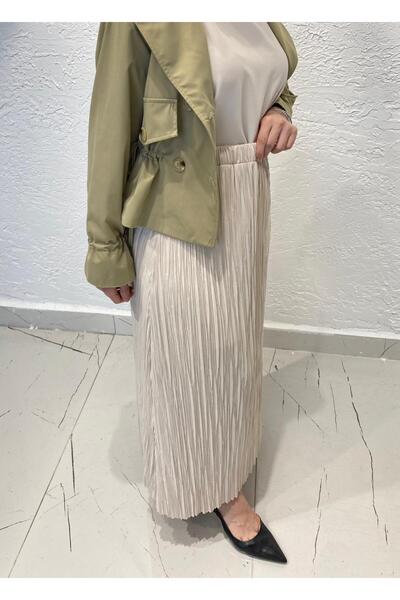 Line By Touches Lıne Fitilli Etek Krem