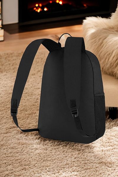 Toum Unisex Waterproof Black Daily Travel and School Backpack