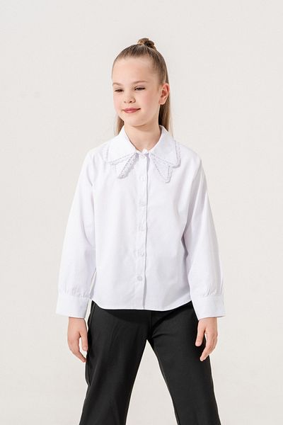 GİYİCEM TEKSTİL Girl's Collar Lace Shirt 6403