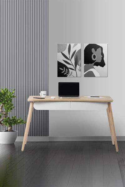 FLORADESİGN Flora Logo 120 (MEŞE) / Çalışma Masası / Bilgisayar Masası / Ders...