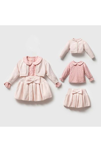 Nipperland 100% Cotton Baby Girl Rosa Set