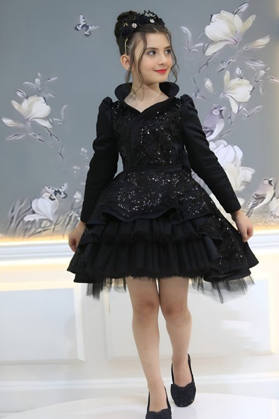 minikiss Hakim Yaka Kız Çocuk Abiye Mezuniyet Elbise