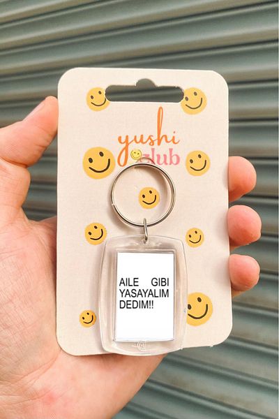 Namgo Transparent Frame - Let's Live Like a Family Keychain