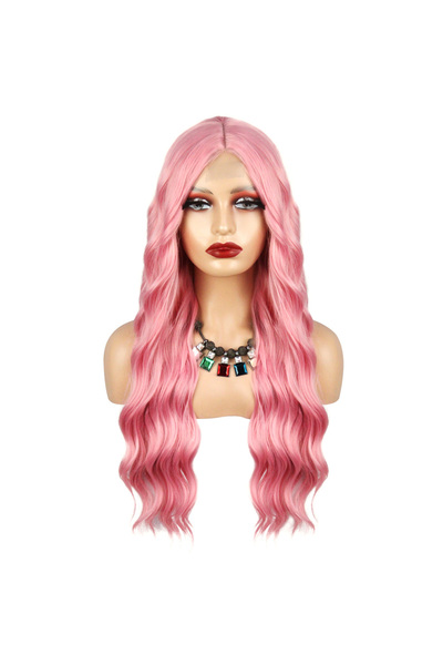 Marsilyan Pembe Dalgalı Tül Peruk