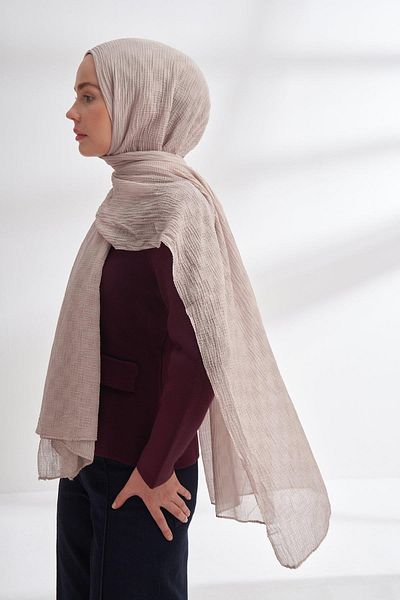ARMANDA Muslin Checkerboard Pattern Shawl 3350-Smoke