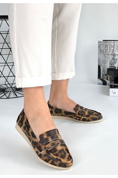 Erbilden Ezon Leopard Skin Ballerina Shoes