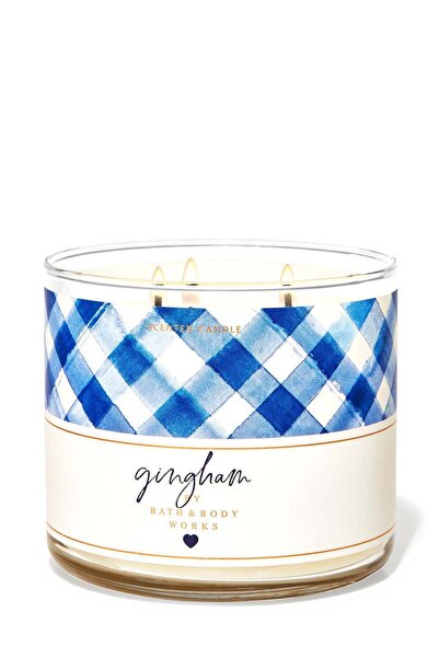Bath & Body Works شمعة جينجهام ثلاثية الفتيل