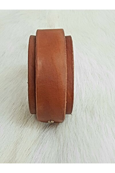 aysefe Kalın Deri Kopça Detaylı Bileklik