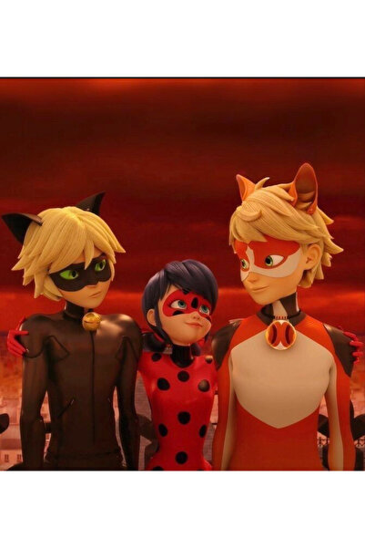 DennisEylul Kara Kedi Uğur Böceği ve Turuncu Kedi 3 adet Maske + 2 Adet Taç