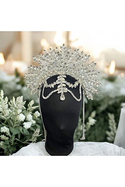 Sabek Bujiteri alınlıklı büyük Gelin,Kına,Nişan,Söz,After,Bride,Party Taç