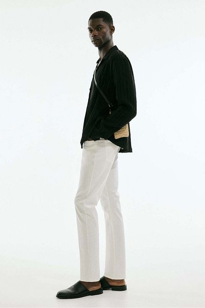 H&M Slim Fit Cotton twill trousers