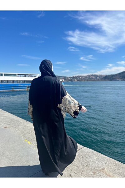 GigiTex Hijab Stylish and High Quality Dubai Silk Shawl Abaya Ferace Gold Pul Paillettes Detailed Length 150 cm