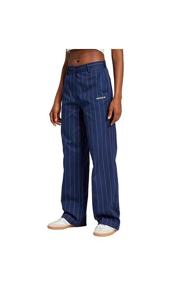 adidas Pinstripe Women's Navy Blue Jean Trousers (Jj3482)