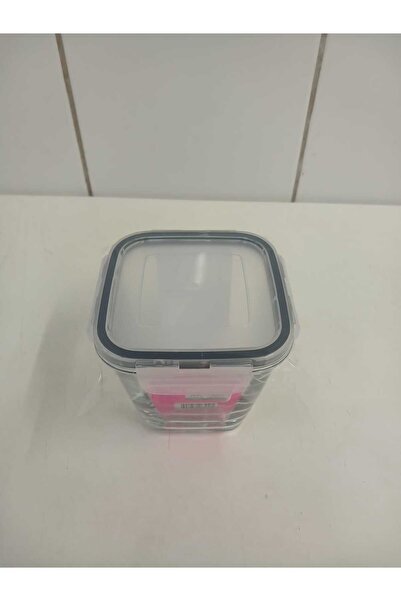 LAV Fresco Lockable Glass Storage Container Set 4 Pieces 700Cc Gray with Lids (Frs-228)