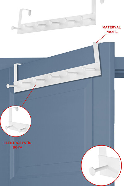 vipgross Практичний і стильний 6-місний металевий вішак для дверей - вантажоп...