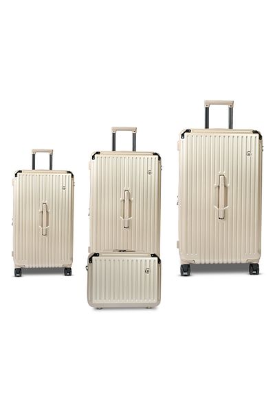 D Dive Fiber Luggage Bags 4 Pieces (CHAMPAGNE)