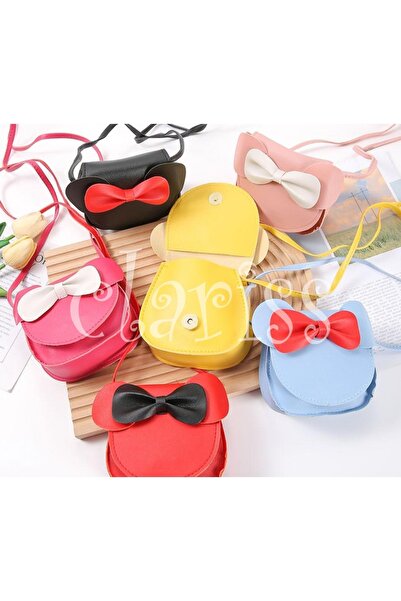 Clariss Sarı Miki Mouse Baskılı Kız Çocuk Deri Omuz Çantası