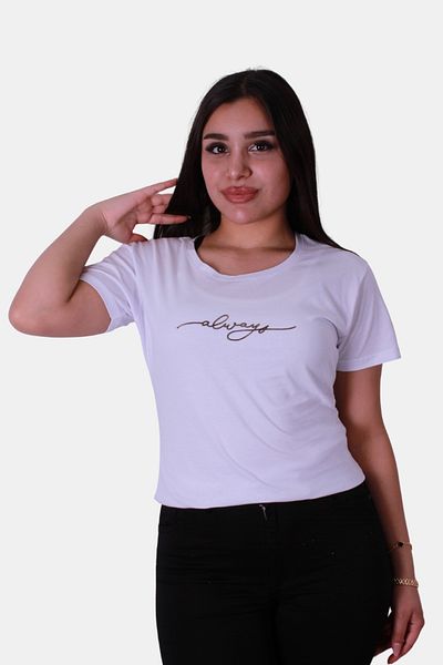 trender Tricou alb pentru damă Slim Fit