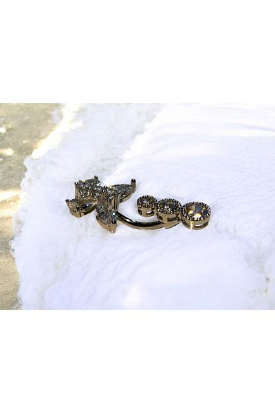 Takayrum Stoned Butterfly Detailed Steel Belly Piercing