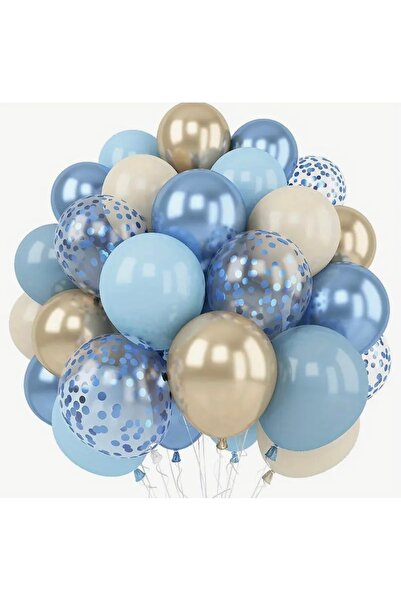 Öztürkpartievi Mavi Gold Balon Zinciri 50 adet