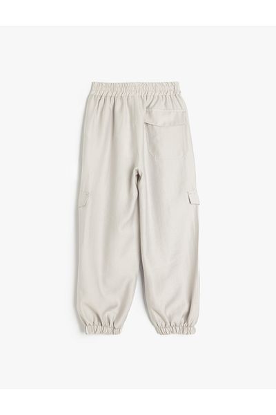 Koton Cargo Jogger Pants with Pocket Detail and Elastic Waist