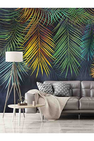 dreamwall Tropik Yapraklar Desenli Silinebilir Sağlıklı Tekstil Duvar Kağıdı