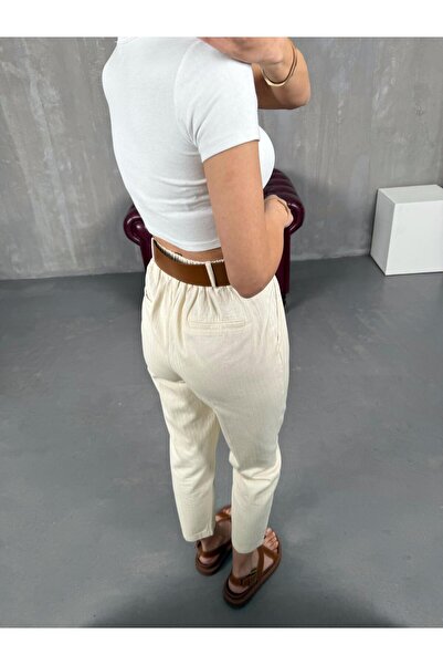 Gaus Stone Belted Carrot Pants Gaus00032