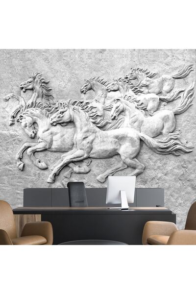 dreamwall Duvar Kağıdı Atlar Desenli Isı Ve Ses Yalıtımlı Sağlıklı Tekstil Duvar Kağıdı