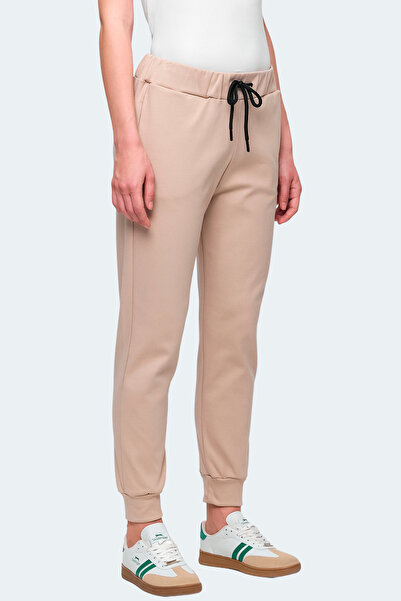 Slazenger Γυναικεία φούτερ παντελόνια VETERAN RBN σε μπεζ χρώμα με τσέπες