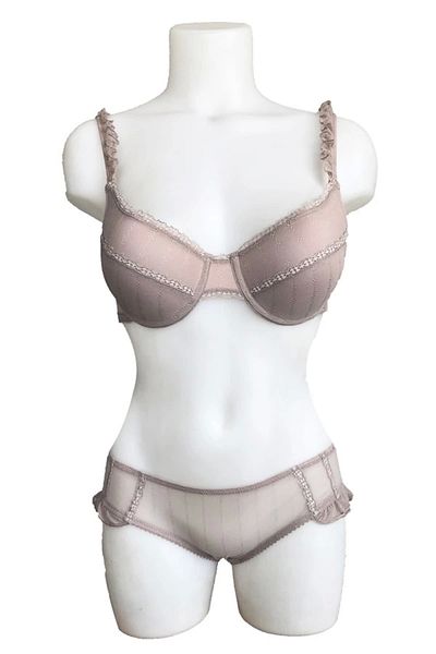 Hylis Eterella Night Flight Frilly Unassisted Bra Set Mink Color Code 2137