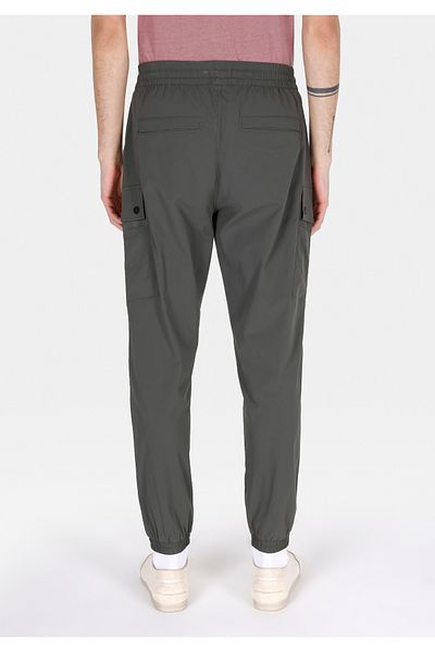 Colin's Slim Fit Mid Waist Elastic Leg Men's Green Trousers