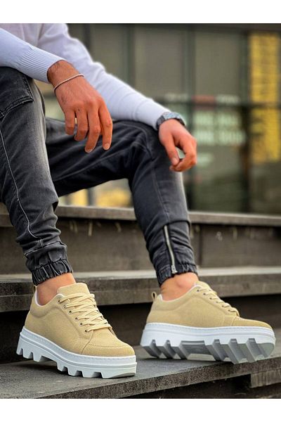 Joy Man Lace-Up Orthopedic J056 Ανδρικά αθλητικά παπούτσια BT Beige
