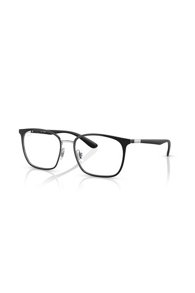 Ray-Ban Ray Ban Vista Unisex Square Eyeglasses- Rb 6486 - Lense Size:52mm - Black On Silver