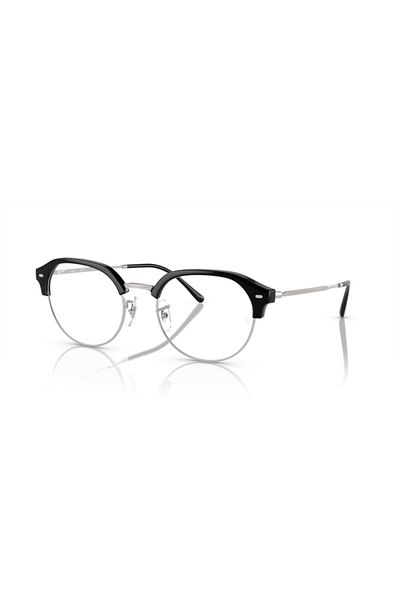Ray-Ban Ray Ban Vista Unisex Irregular Eyeglasses- Rb 7229 - Lense Size:51mm - Black On Silver