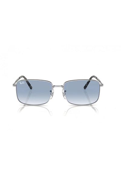 Ray-Ban Ray Ban Unisex Rectangle Sunglasses- Rb 3717 - Lense Size:57mm - Silver