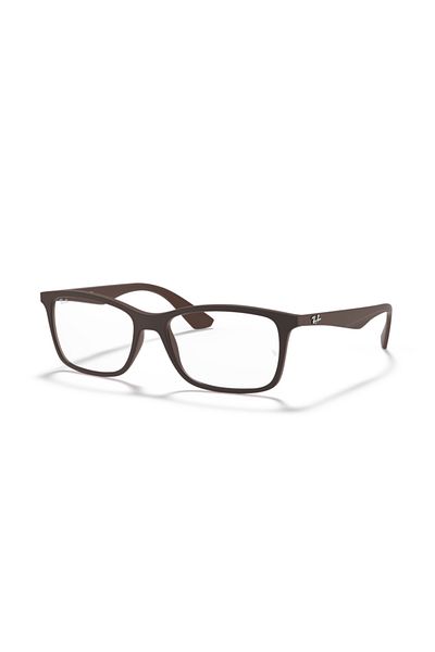 Ray-Ban Ray Ban Vista Unisex Square Eyeglasses- Rb 7047 - Lense Size:54mm - Matte Transparent Brown