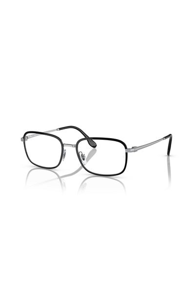 Ray-Ban Ray Ban Vista Unisex Square Eyeglasses- Rb 6495 - Lense Size:52mm - Black On Silver