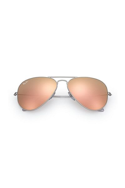 Ray-Ban Ray Ban Unisex Pilot Aviator Large Metal Sunglasses- Rb 3025 - Lense Size:55mm - Matte Silver