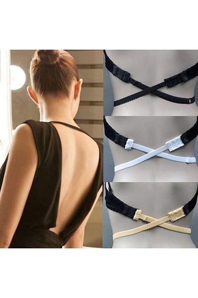 Generic Low Back Bra Strap خافي السيور من 3 قطع - متعددة الألوان