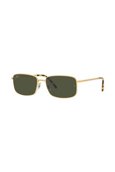 Ray-Ban Ray Ban Unisex Rectangle Sunglasses- Rb 3717 - Lense Size:57mm - Legend Gold