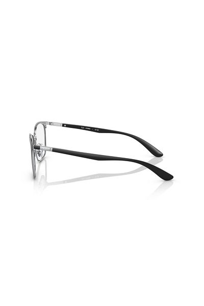 Ray-Ban Ray Ban Vista Unisex Square Eyeglasses- Rb 6486 - Lense Size:52mm - Black On Silver