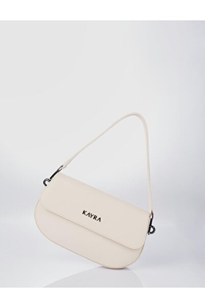 Kayra Oval Form Çanta Krem