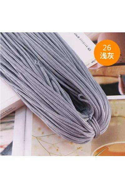 Choice 1 قطعة 26 200 متر/مجموعة 3 مم خيط نايلون ملون خط كروشيه مجوف مكرميه سوار منسوج يدويًا