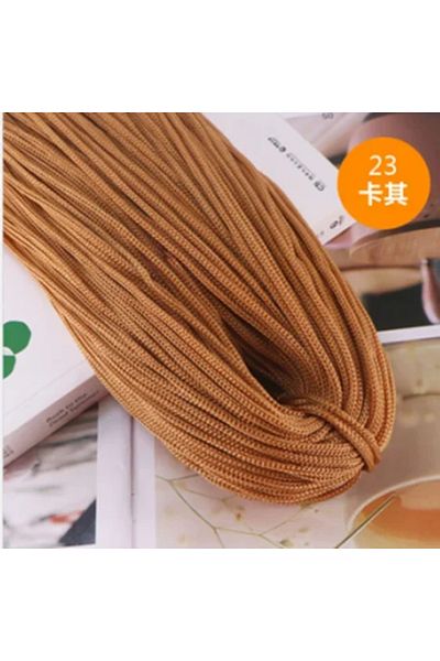 Choice 1 قطعة 23 200 متر/مجموعة 3 مم خيط نايلون ملون خط كروشيه مجوف مكرميه سوار منسوج يدويًا